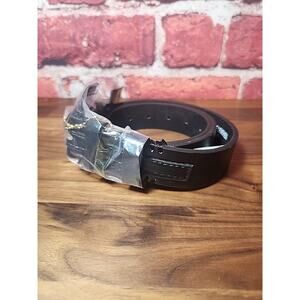 FIRENZE LEATHER BLACK BELT. 1 1/4 In Wide SIZE 38